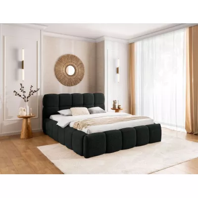 Jednolůžková čalouněná postel 120x200 ZOUZETE - černá