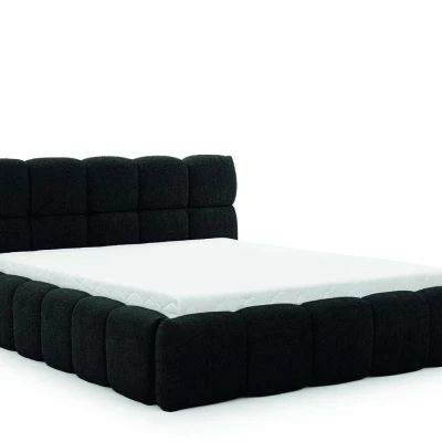Jednolůžková čalouněná postel 120x200 ZOUZETE - černá
