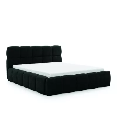 Jednolůžková čalouněná postel 120x200 ZOUZETE - černá