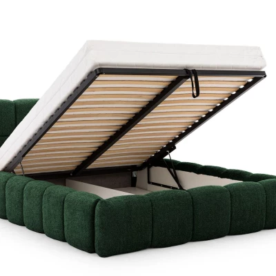 Jednolůžková čalouněná postel 120x200 ZOUZETE - černá