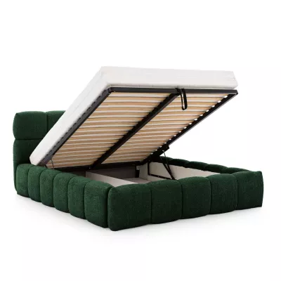 Jednolůžková čalouněná postel 120x200 ZOUZETE - černá