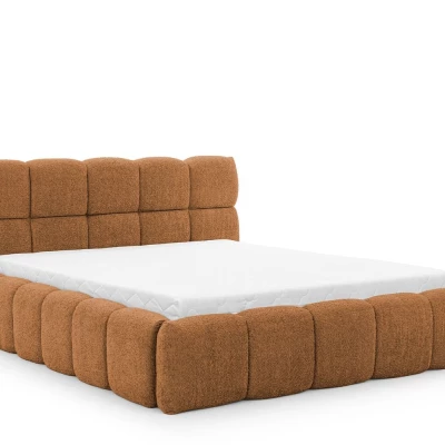 Jednolůžková čalouněná postel 120x200 ZOUZETE - hnědá