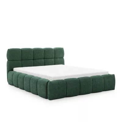Jednolůžková čalouněná postel 120x200 ZOUZETE - láhvově zelená