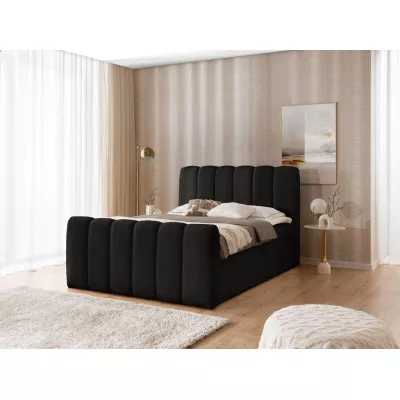 Boxspringová postel 180x200 SEMINOLE - černá + topper