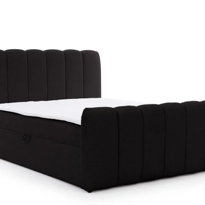 Boxspringová postel 180x200 SEMINOLE - černá + topper