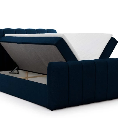 Boxspringová postel 180x200 SEMINOLE - černá + topper