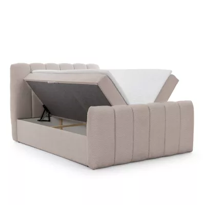 Boxspringová postel 180x200 SEMINOLE - světle šedá + topper