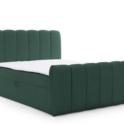 Boxspringová postel 180x200 SEMINOLE - tmavě zelená + topper