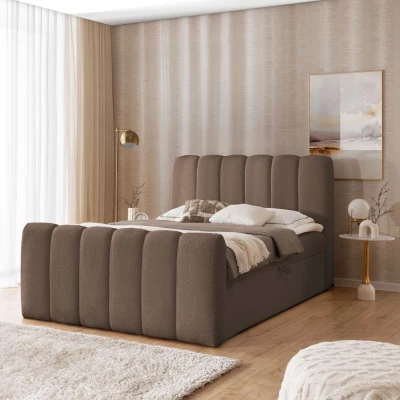 Boxspringová postel 180x200 SEMINOLE - tmavě hnědá + topper