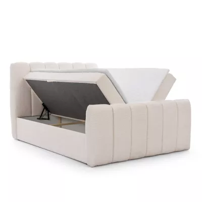 Boxspringová postel 180x200 SEMINOLE - krémová + topper