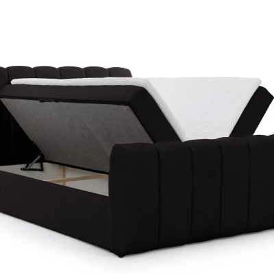 Boxspringová postel 140x200 SEMINOLE - černá + topper