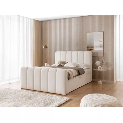 Boxspringová postel 120x200 SEMINOLE - krémová + topper