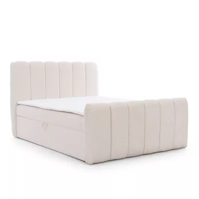 Boxspringová postel 120x200 SEMINOLE - krémová + topper