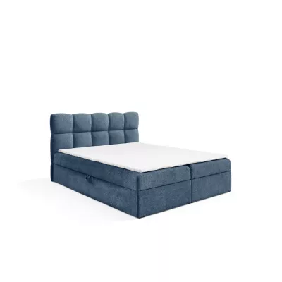 Kontinentální postel 200x200 KLONDIKE - modrá + topper