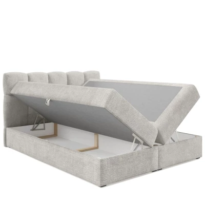 Kontinentální postel 140x200 KLONDIKE - černá + topper