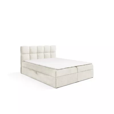 Kontinentální postel 140x200 KLONDIKE - smetanová + topper