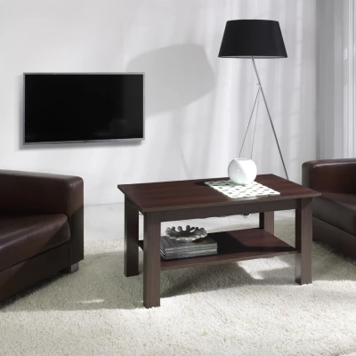 Konferenční stolek s poličkou DASSEL 1 - kaštan wenge