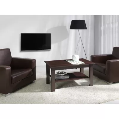 Konferenční stolek s poličkou DASSEL 1 - kaštan wenge