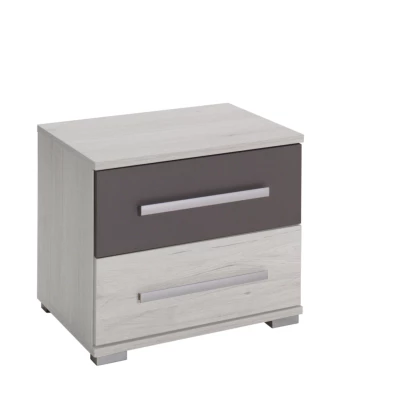 Noční stolek KIMBALL - norská borovice / šedý
