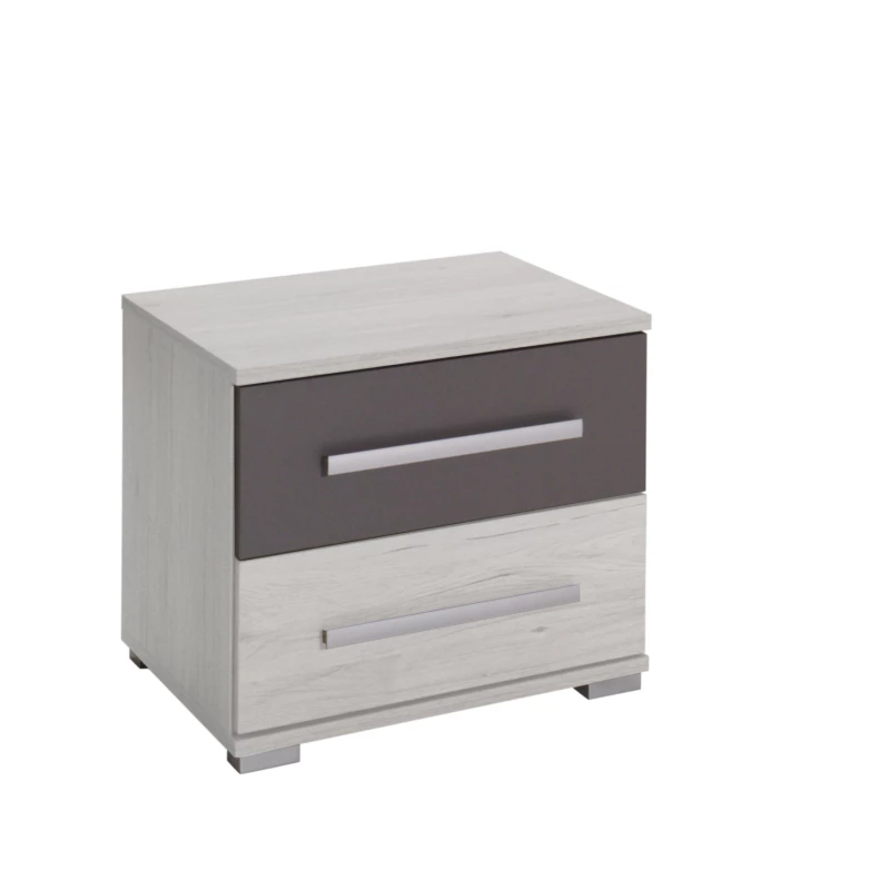Noční stolek KIMBALL - norská borovice / šedý