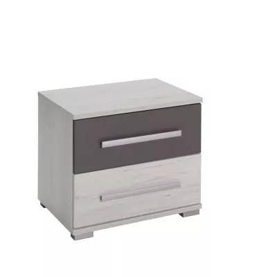 Noční stolek KIMBALL - norská borovice / šedý