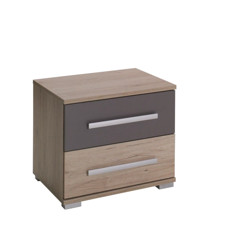 Noční stolek KIMBALL - dub san remo / šedý