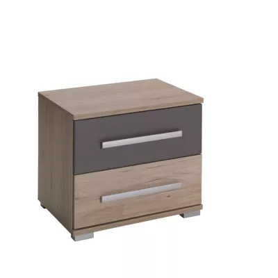 Noční stolek KIMBALL - dub san remo / šedý