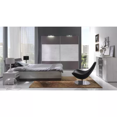 Noční stolek KIMBALL - norská borovice / šedý