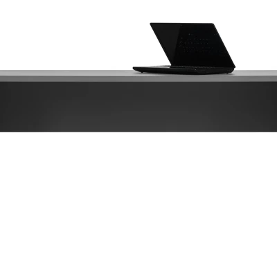 Psací stůl MANKATO - šedý / lesklý bílý