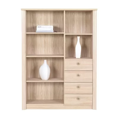 Regál s policemi a šuplíky FRIDLEY - dub sonoma