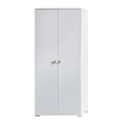 Dvoudveřová šatní skříň 85 cm KINNEY - bílá