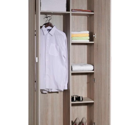 Dvoudveřová šatní skříň 85 cm KINNEY - bílá