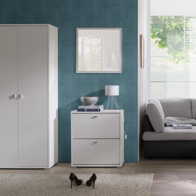 Dvoudveřová šatní skříň 85 cm KINNEY - bílá