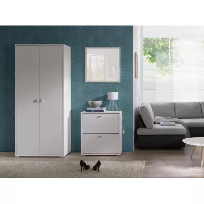 Dvoudveřová šatní skříň 85 cm KINNEY - bílá