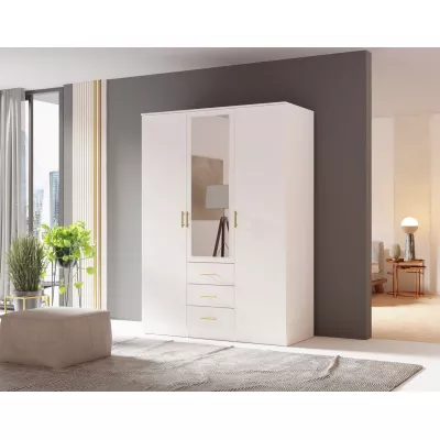 Kombinovaná šatní skříň 150 cm HENDRUM - bílá