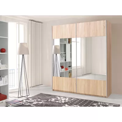 Zrcadlová šatní skříň 175 cm HANCOCK 4 - dub sonoma