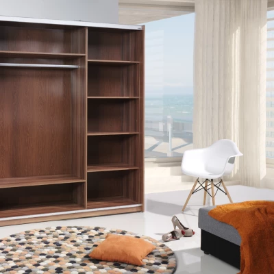 Zrcadlová šatní skříň 175 cm HANCOCK 4 - dub sonoma