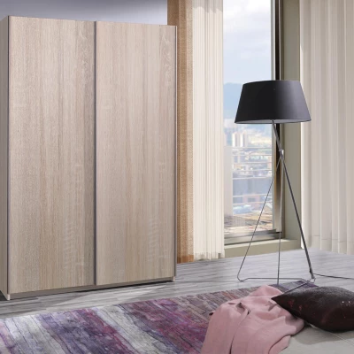 Vysoká šatní skříň 135 cm WILTON - dub sonoma