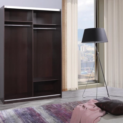 Zrcadlová šatní skříň 135 cm WILTON - bílá