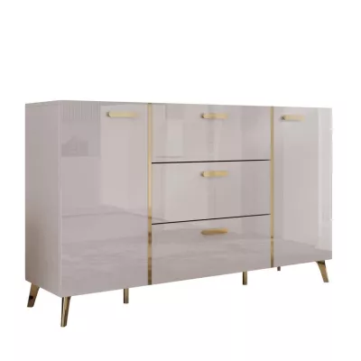 Kombinovaná komoda TANTES - kašmír / lesklá kašmírová