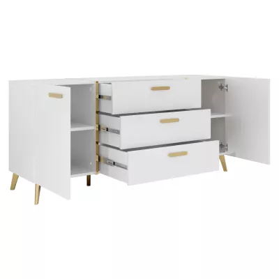 Kombinovaná komoda TANTES - kašmír / lesklá kašmírová