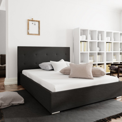 VÝPRODEJ - Manželská postel 140x200 FLEK 1 - černá