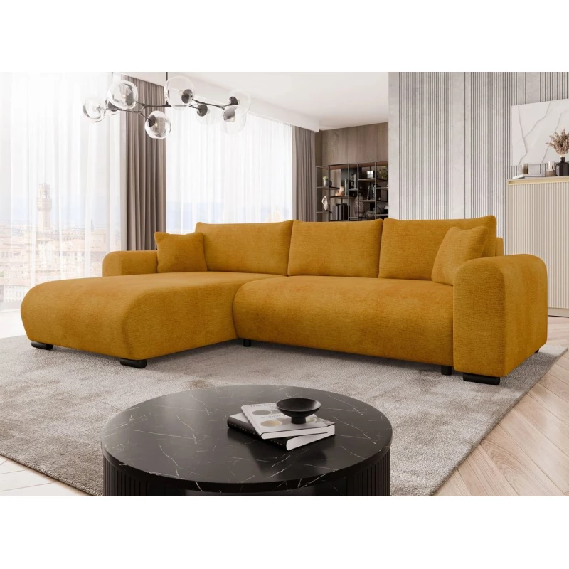 Rohová sedací souprava KANOPE - hořčicová