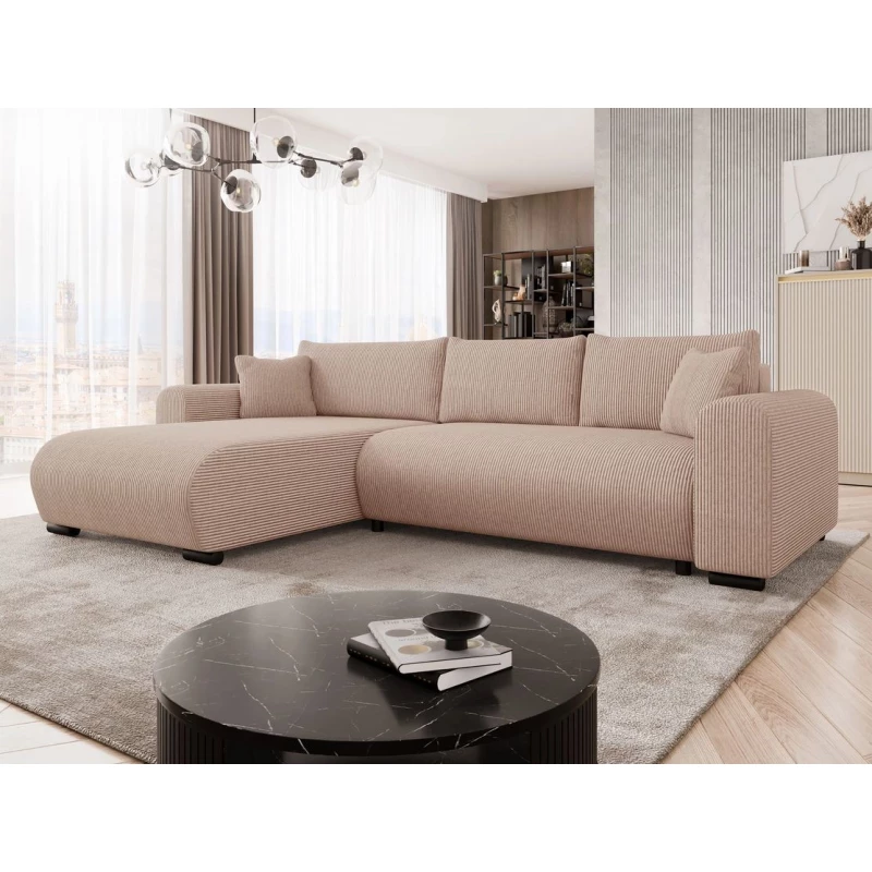 Rohová sedací souprava KANOPE - meruňková