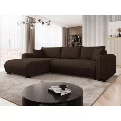 Rohová sedací souprava KANOPE - čokoládová