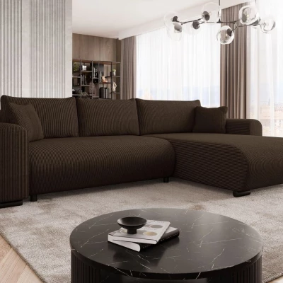 Rohová sedací souprava KANOPE - čokoládová