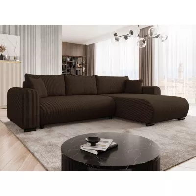 Rohová sedací souprava KANOPE - čokoládová