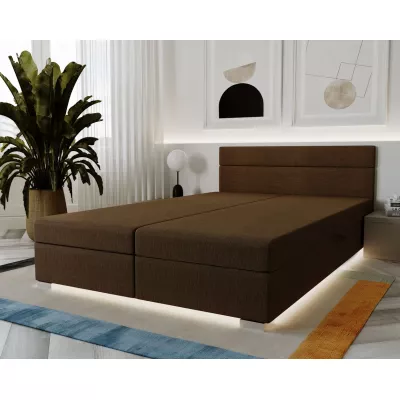 Manželská čalouněná postel 180x195 GITA 2 - tmavě hnědá