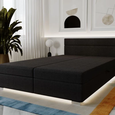 Manželská čalouněná postel 140x195 GITA 2 - černá