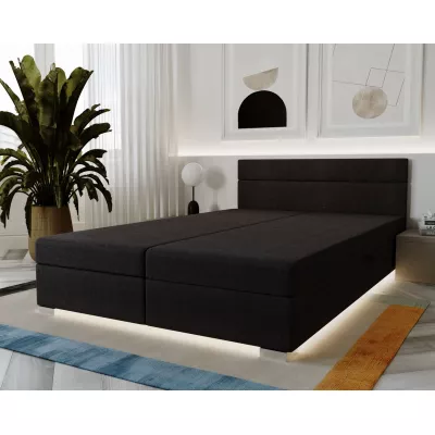 Manželská čalouněná postel 140x195 GITA 2 - černá